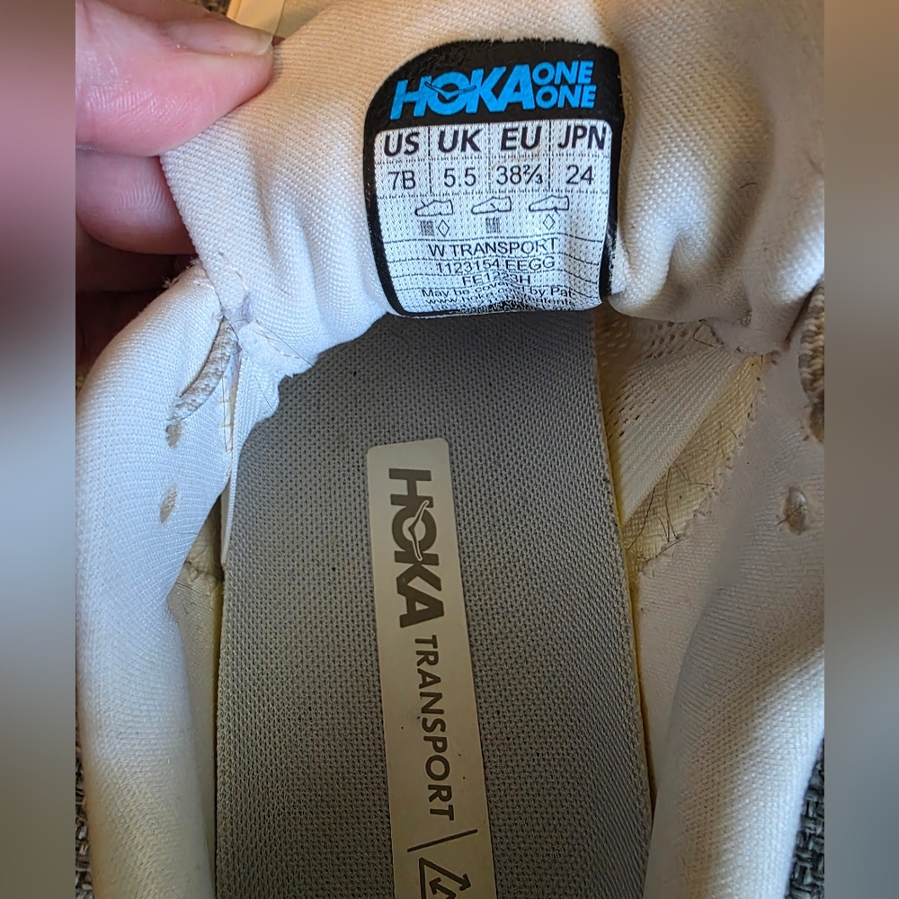 HOKA Women's Transport Off-White Running Sneakers - Picture 6 of 6